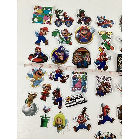 Super Mario Bros. Stickers 50 Lot Birthday Party Favors Medium Size Assorted - Picture 11 of 11